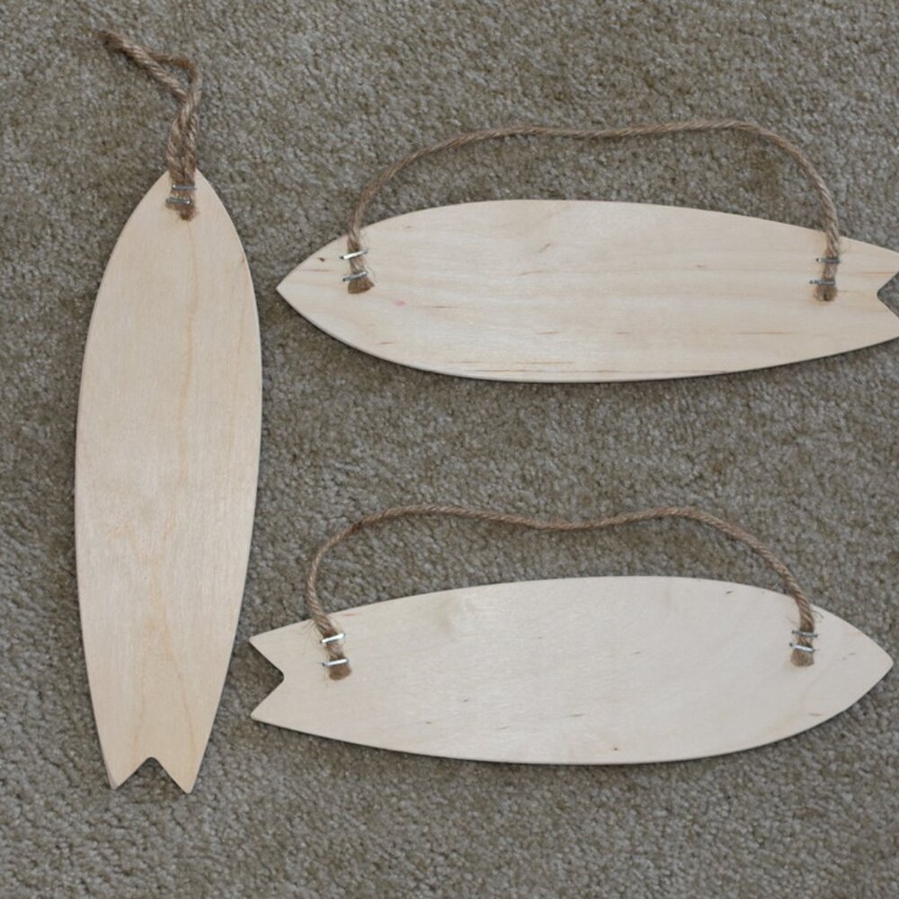 Set of 3 California Wooden Surfboard Decorations - Picture 2 of 2